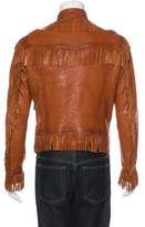 Thumbnail for your product : DSQUARED2 Leather Fringe Jacket