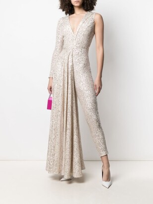 Loulou Sequined One-Shoulder Jumpsuit