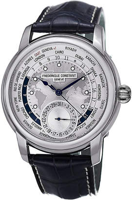 Frederique Constant FC718WM4H6 Classics Manufacture stainless steel and leather watch