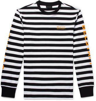 Belstaff Sophnet Slim-Fit Logo-Print Striped Cotton-Jersey T-Shirt - Men - Black