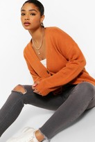 Thumbnail for your product : boohoo Plus Pocket Front Button Front Cardigan