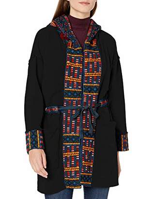 Johnny Was JWLA By Women's Cotton Embroidered Hooded Coat