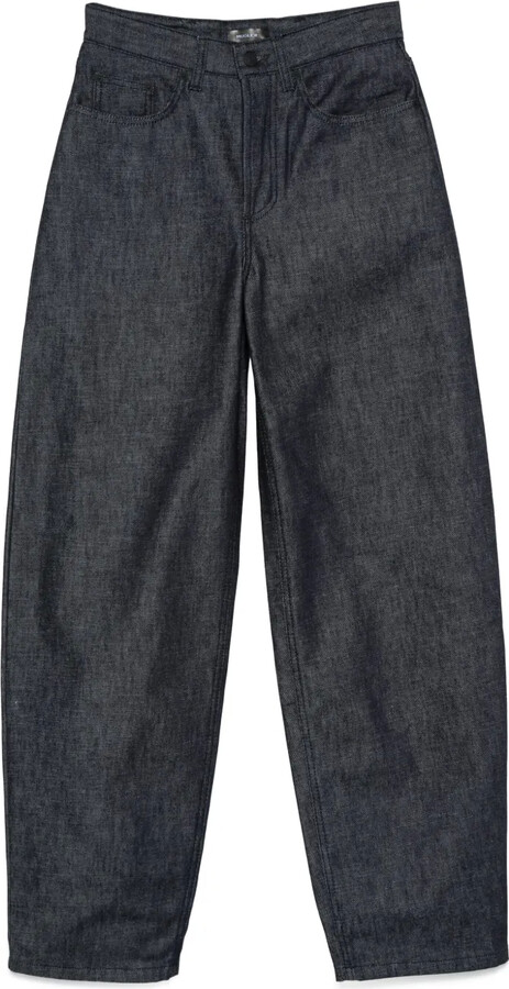 Thierry Mugler Lace-Up Wide Leg Jeans