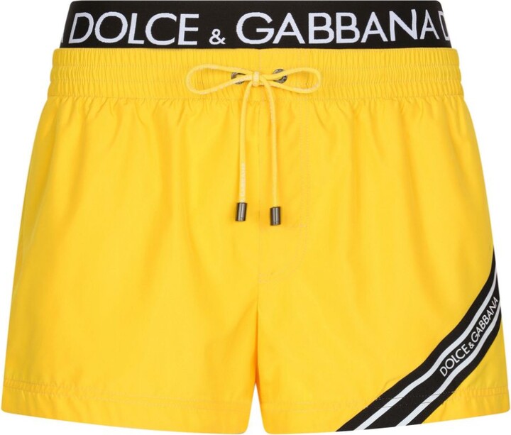 Dolce & Gabbana Logo-Band Swim Shorts - ShopStyle