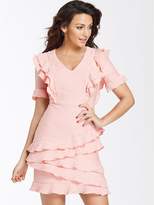 Thumbnail for your product : Michelle Keegan Textured Ruffle Bodycon Dress