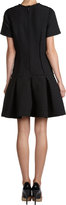 Thumbnail for your product : Lanvin Diamond Textured Short Sleeve Dress