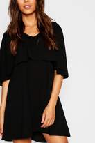 Thumbnail for your product : boohoo Woven Cape Detail Skater Dress