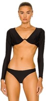 Thumbnail for your product : JADE SWIM Eden Long Sleeve Bikini Top in Black