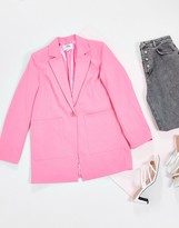Thumbnail for your product : NA-KD oversized blazer in pink