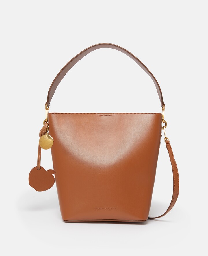 Stella McCartney - Frayme Bucket Tote Bag, Woman, Pitch black