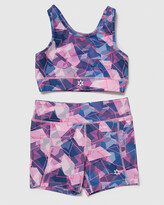 Thumbnail for your product : Lava Tribe - Girl's Blue Sports Bras - Girls Sports Crop Top & Shorts Set - Size One Size, 14 at The Iconic