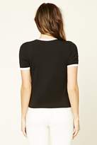 Thumbnail for your product : Forever 21 Patch Graphic Ringer Tee