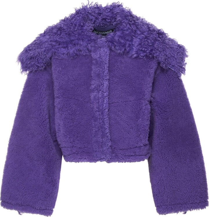 Jacquemus La Veste Piloni cropped fur jacket - ShopStyle Vests