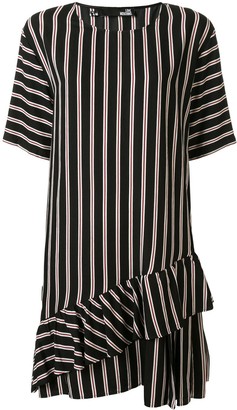 Love Moschino Striped Short-Sleeve Shift Dress