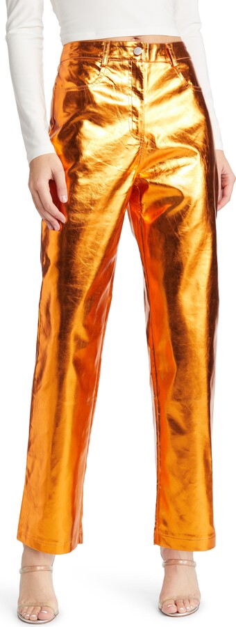 Amy Lynn Shiny Straight Leg Pants