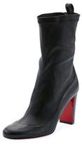 Thumbnail for your product : Christian Louboutin Gena Stretch Leather Mid-Heel Red Sole Boot