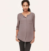 Thumbnail for your product : LOFT Petite Maternity Collarless Utility Blouse