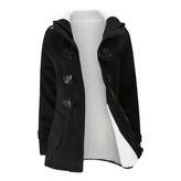 Thumbnail for your product : FANTIGO Womens Fashion Wool Blended Classic Hooded Pea Coat Jacket S