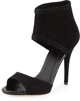 Thumbnail for your product : Brian Atwood Correns Suede Ankle-Band Sandal, Black