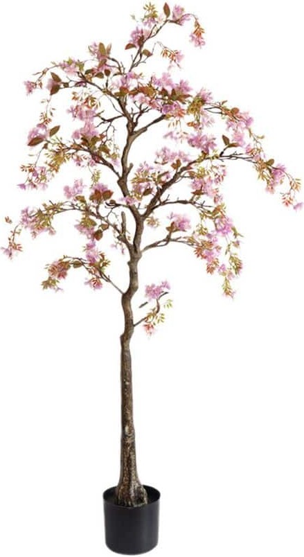 Garvee 5.25 ft. Artificial Trees, Realistic Potted Silk Begonia Flower Tree, Faux Artificial Tree In Potted