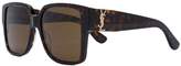 Thumbnail for your product : Saint Laurent Eyewear brown tortoiseshell effect sunglasses