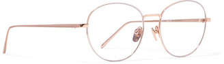 Linda Farrow Round-frame Rose Gold-plated Optical Glasses