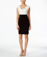 Thumbnail for your product : Connected Sequined Lace Draped Sheath Dress