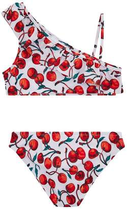 Milly Mini Cherry Print Ruffle Bikini Set