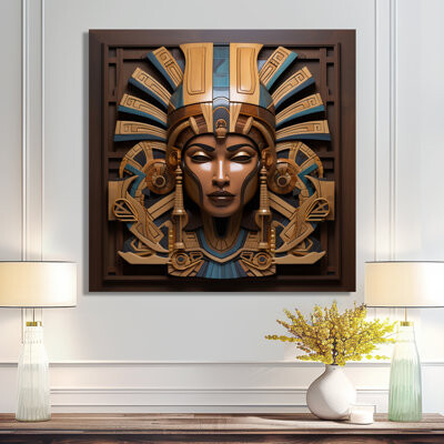 Bungalow Rose Egyptian Mask Bride Of The Pharaoh - Egyptian Woman Wall Art Print