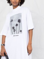 Thumbnail for your product : Palm Angels palm-print T-shirt dress