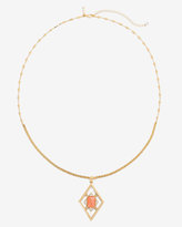 Thumbnail for your product : White House Black Market Cutout Pink Stone Pendant Necklace