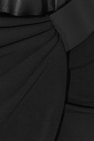 Thumbnail for your product : Vionnet Leather-paneled jersey-crepe dress