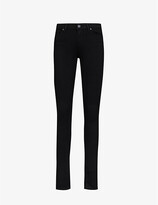 Thumbnail for your product : Paige Ladies Black Leather Denim Shadow Verdugo Ultra-Skinny Mid-Rise Jeans, Size: 23
