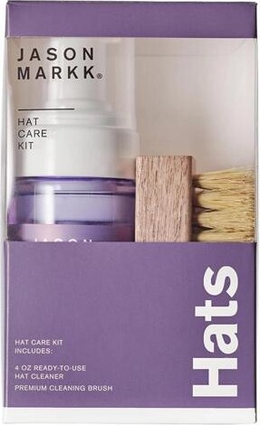 Jason Markk Hat Cleaner Care Kit, 2-Piece Foam Cleaner & Brush for All Headwear