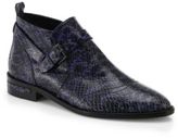 Thumbnail for your product : Freda SALVADOR Snake-Embossed Leather Ankle Boots