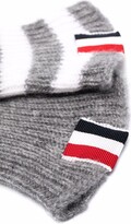 Thumbnail for your product : Thom Browne Kids RWB stripe-detail ribbed-knit cashmere gloves