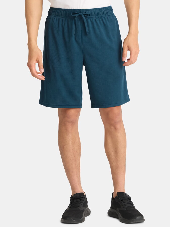 Athletic Works Men's and Big Men's Active Mesh Shorts, 9" Inseam, Sizes S-3XL