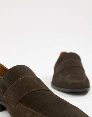 Zign Shoes penny loafers in brown suede