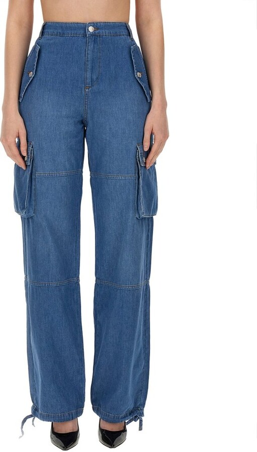 Moschino Logo Patch Cargo Jeans