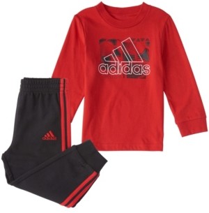 red adidas matching set