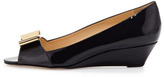 Thumbnail for your product : Kate Spade Theresa Patent Peep-Toe Bow Wedge