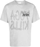 Thumbnail for your product : Aries logo-print cotton T-shirt