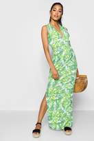 Thumbnail for your product : boohoo Plunge Front Jersey Maxi Dress