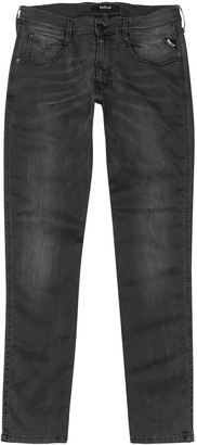 Replay Anbass Hyperflex grey slim-leg jeans