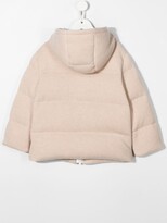 Thumbnail for your product : BRUNELLO CUCINELLI KIDS Padded Fine-Knit Logo Jacket