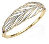 Thumbnail for your product : Adriana Orsini Pirouette Leaf Crystal Bangle Bracelet