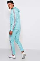 Thumbnail for your product : boohoo MAN Zip Through Tracksuit With Side Tape