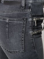 Thumbnail for your product : Unravel Project Distressed-Effect Zip-Detail Denim Jeans
