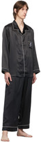 Thumbnail for your product : Mastermind Japan Black Silk Embroidered Pyjama Set
