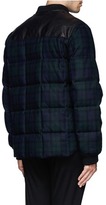 Thumbnail for your product : Nobrand Leather yoke tartan puffer jacket